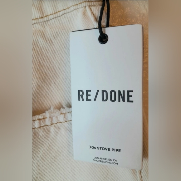 Levi's Redone White Vintage Women's Jeans High Rise Straight Leg Size 24 NWT - Picture 4 of 16